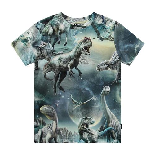 Molo GOTS Ralphie T-Shirt Dinoverse 92 cm  Grå  92 cm  mand