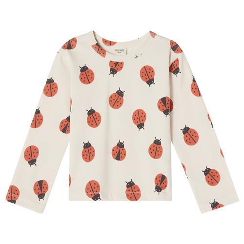 Kuling GOTS Athens Mønstret Langærmet T-shirt Med Mariehøner Cremefarvet 74/80 cm  Hvid  74/80 cm  Unisex