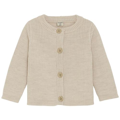 Celavi Cardigan Dune Melange 70 cm  Beige  70 cm  Unisex