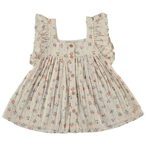 Tocoto Vintage Blomstret Bluse Til Baby Naturhvid 6 Months  Creme  6 måneder  kvinde