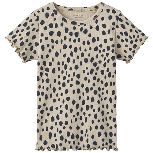 Liewood Nieve Mønstret T-shirt Leo Spots/Mist 122 cm  Beige  122 cm  kvinde