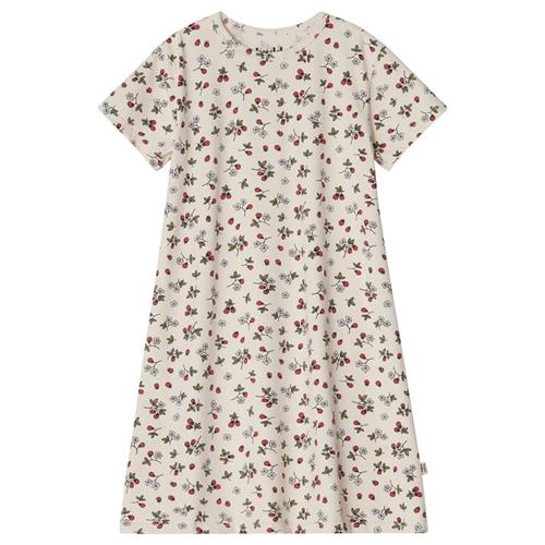 Buddy & Hope Sofia GOTS Mønstret Natkjole Wild Strawberry 86/92 cm  Hvid  86/92 cm  Unisex