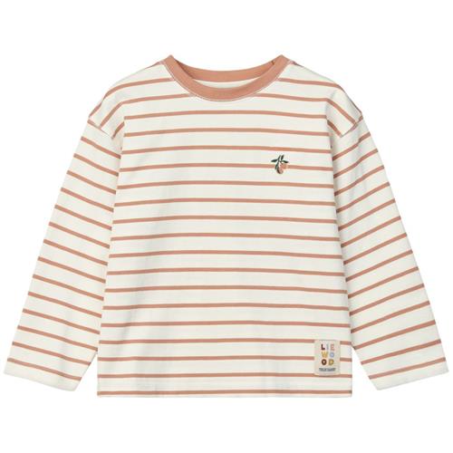 Liewood GOTS Tyler Langærmet T-shirt Stripe Tuscany Rose Creme De La Creme 104cm  Creme  104 cm  Unisex