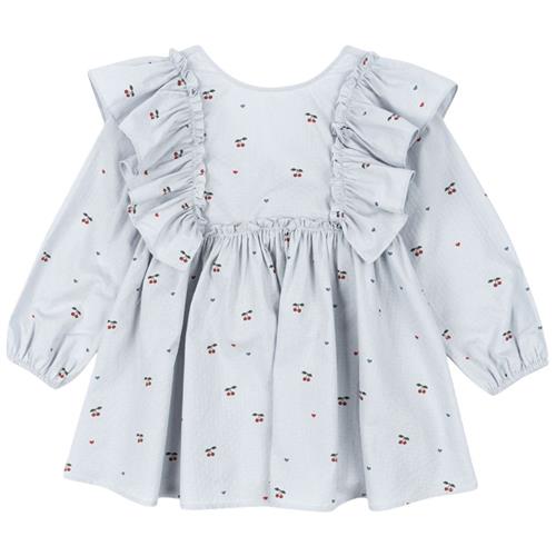 Konges Sløjd Evia Kjole Cherry Blue Coeur 18 months  Blå  18 måneder  kvinde