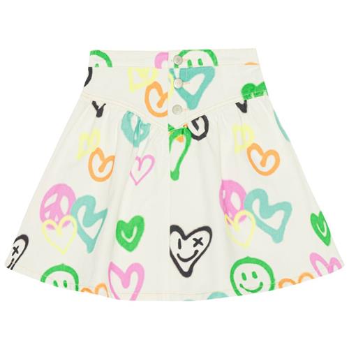 Molo Betsy Nederdel Heart Colors 110/116 cm  Creme  110/116 cm  kvinde