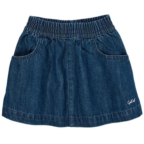 Copenhagen Colors Organisk bomuld nederdel Dark Indigo Blue Washed 122 cm  Blå  122 cm  kvinde
