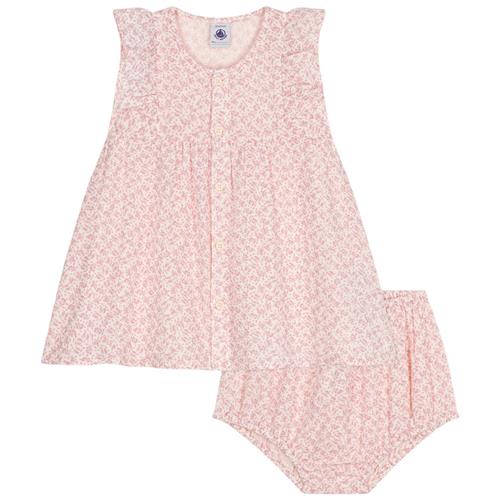 Petit Bateau Blomstret Kjole Lyserød 6 Months  Lyserød  6 måneder  kvinde