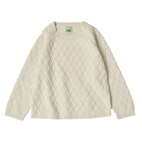 FUB Strikket Trøje Ecru 110 cm  Creme  110 cm  Unisex