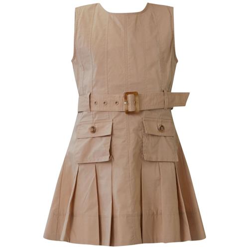 Bardot Junior Greer Poplin Kjole Tan 12 Y  Beige  12 år  kvinde