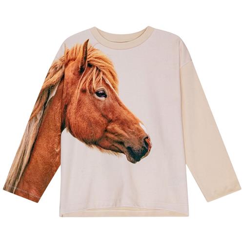 Molo GOTS Mountoo Sweatshirt Pony Friend 122 cm  Beige  122 cm  kvinde