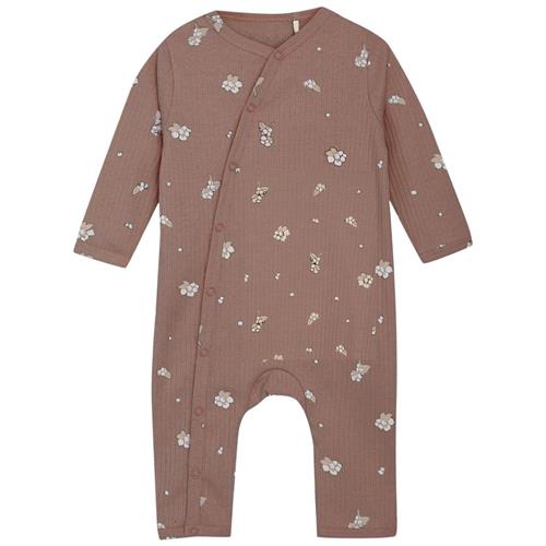 Fixoni Nightsuit Rib Deep Taupe Natsæt Babygrow Deep Taupe 74 cm  Brun  74 cm  Unisex