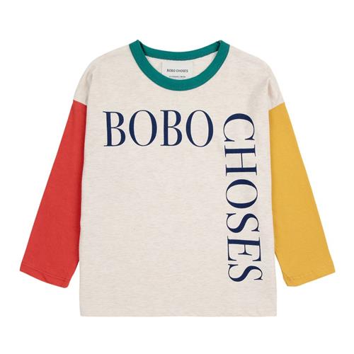 Bobo Choses Bobo Choses Kontrastfarvet Langærmet T-shirt Multifarvet 6-7 Y  Creme  6-7 år  Unisex