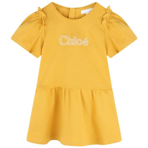 Chloé Logo Kjole Gul 9 Months  Gul  9 måneder  kvinde