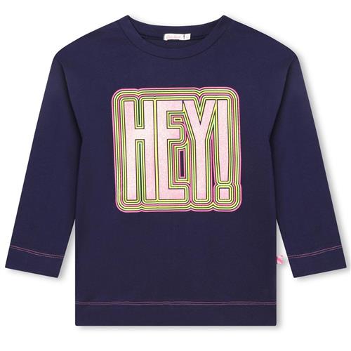 Billieblush Langærmet T-shirt Med Tryk Navyblå 3 Y  Marineblå  3 år  kvinde