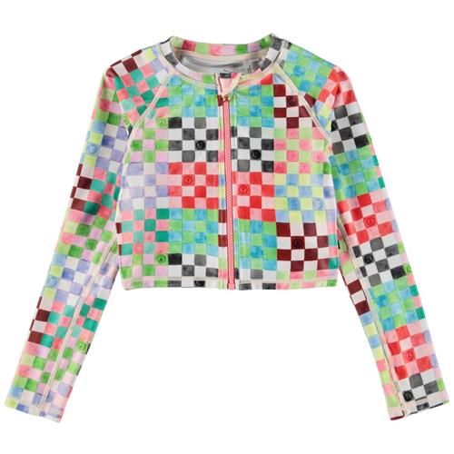 Molo Nellie UV-trøje Check Petit 98/104 cm  Grøn  98/104 cm  kvinde
