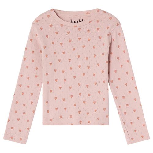 Buddy & Hope GOTS Tia Hjertemønstret Langærmet T-shirt Aprikos 74/80 cm  Lyserød  74/80 cm  Unisex