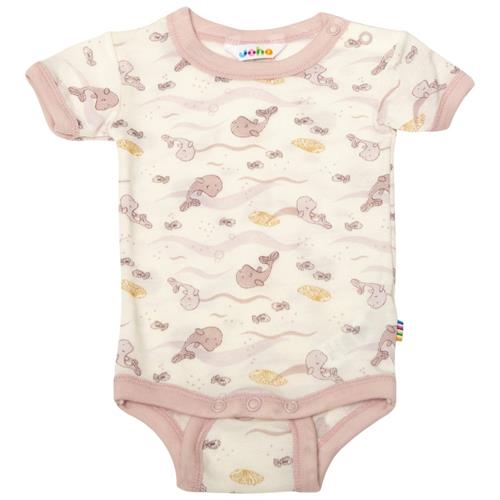 Joha Mønstret Uld-bodysuit Lyserød 80 cm  Lyserød  80 cm  kvinde
