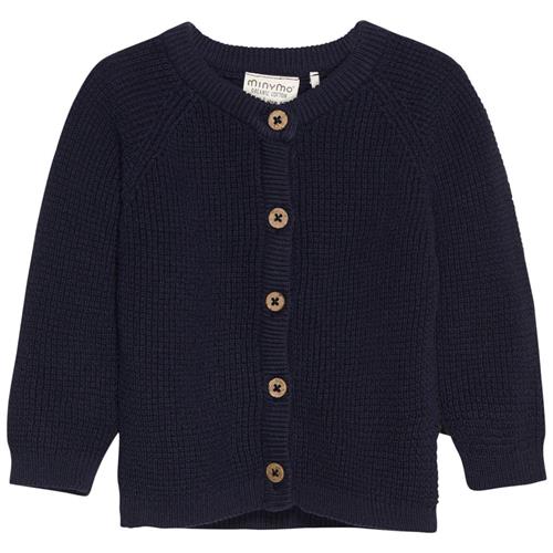 Minymo Cardigan Parisian Night 68 cm  Marineblå  68 cm  Unisex