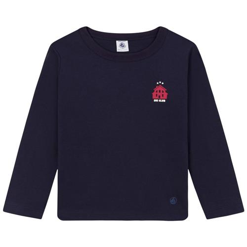 Petit Bateau Langærmet T-shirt Navyblå 12 Y  Marineblå  12 år  mand
