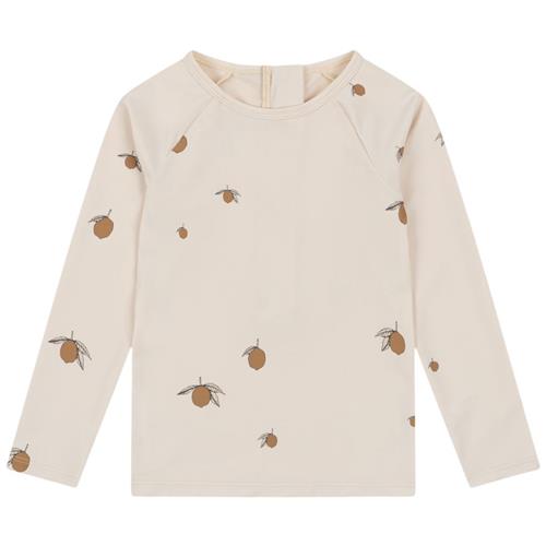 Konges Sløjd Aster UV-trøje Med Citronprint Beige 12 Months  Beige  12 måneder  Unisex