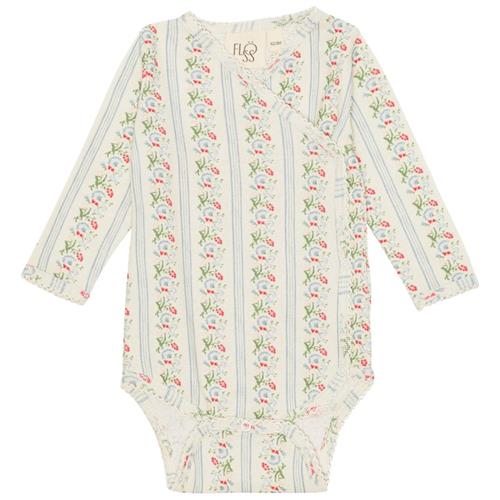 Flöss Abigail Baby Body Soft White Bright Blue 92 cm  Blå  92 cm  Unisex