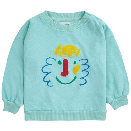 Bobo Choses Happy Mask Baby Sweatshirt Blå 24 Months  Blå  24 måneder  Unisex