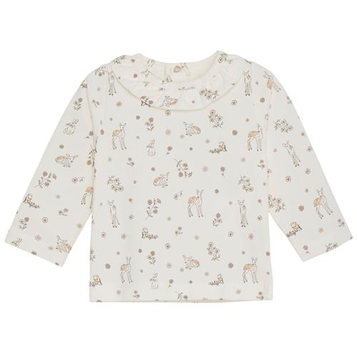 Fixoni GOTS Mønstret Langærmet T-shirt Silver Peony 62 cm  Lyserød  62 cm  Unisex