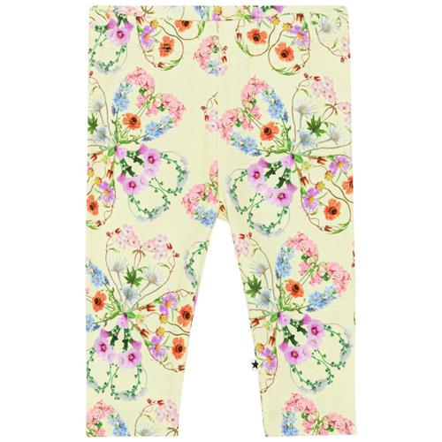Molo GOTS Stefanie Leggings Flower Love 98 cm  Gul  98 cm  kvinde
