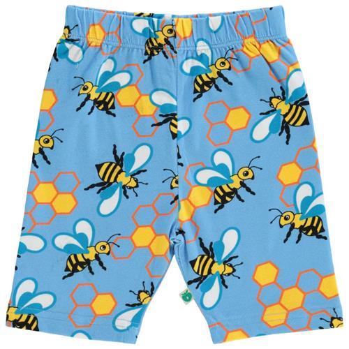 Småfolk Mønstret Shorts Med Bier Blue Grotto 4-5 Y  Blå  4-5 år  Unisex