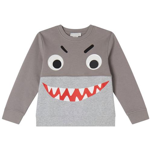 Stella McCartney Kids Sweatshirt Med Hajprint Grå 5 Y  Grå  5 år  mand