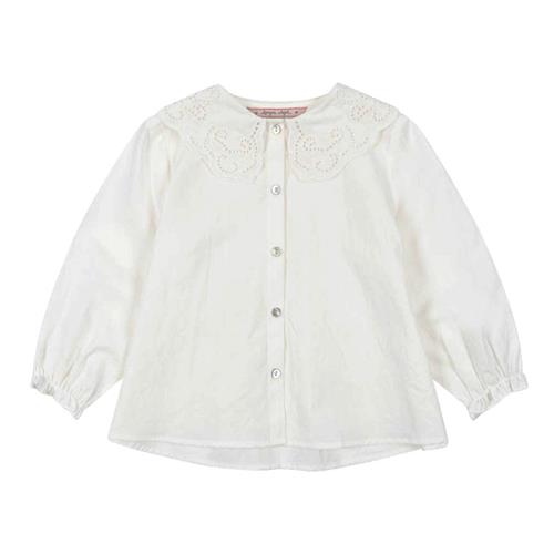 Konges Sløjd Rilo Collar Shirt Optic White 5-6 Y  Hvid  5-6 år  kvinde