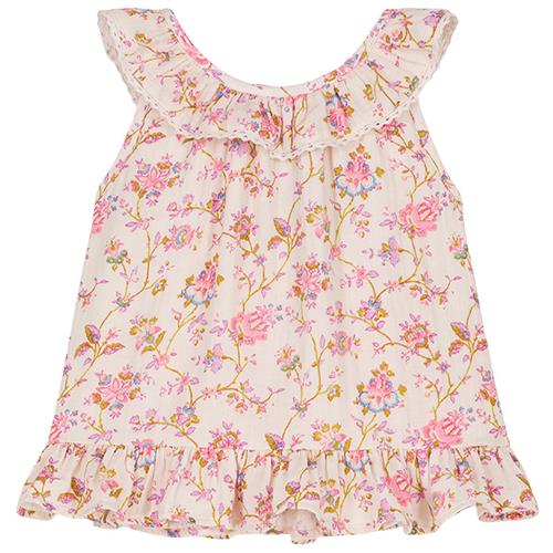 Louise Misha Zelie Tanktop Cream Bucolia Fields 3 Y  Lyserød  3 år  kvinde
