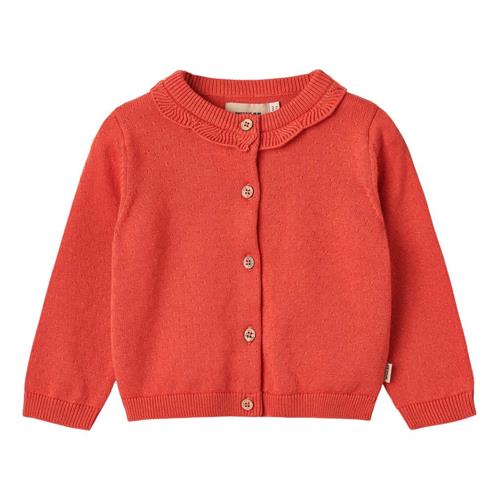 Wheat GOTS Amy Babycardigan Candy Red 92 cm  Rød  92 cm  kvinde