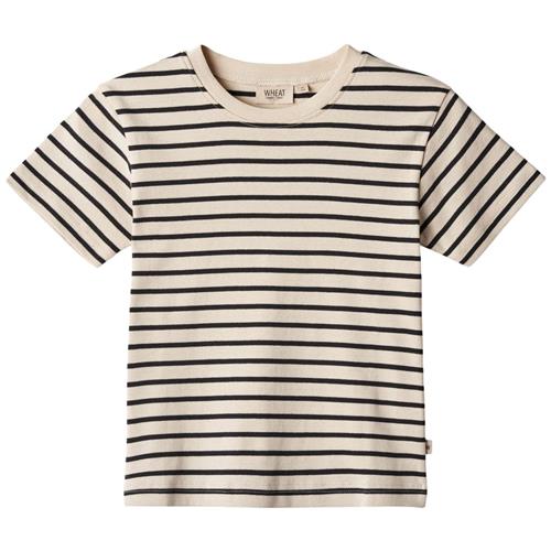 Wheat Fabian Stribet T-shirt Navyblå 98 cm  Marineblå  98 cm  mand