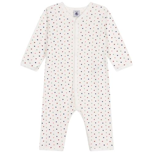 Petit Bateau Hjertemønstret Heldragt Hvid 24 Months  Blå  24 måneder  kvinde
