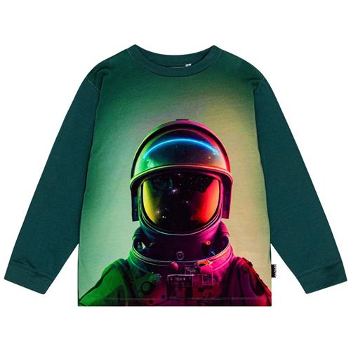 Molo GOTS Rube Langærmet T-shirt Space Helmet 116 cm  Grøn  116 cm  mand