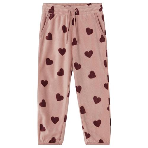 Kuling Northpole Genanvendte Hjertemønstrete Fleecebukser Syrenfarvet 98 cm  Lyserød  98 cm  Unisex
