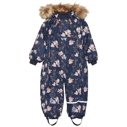 Minymo Blomstret Baby Dragtedragt Parisian Night 86 cm  Marineblå  86 cm  kvinde
