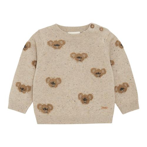 Minymo Strikket Trøje Beige Melange 68 cm  Beige  68 cm  mand