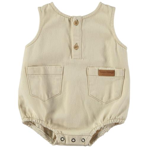 Tocoto Vintage Sarga Babybody Naturhvid 9 months  Creme  9 måneder  Unisex