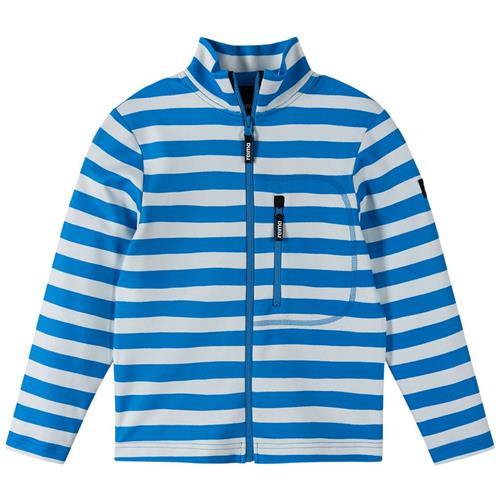 Reima Iisisti Stribet Sweatshirt Med Lynlås Cool Blue 128 cm  Blå  128 cm  Unisex