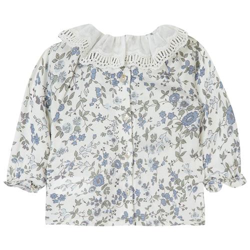 Tartine et Chocolat Blomstret Bluse Cremefarvet 1 Y  Creme  1 år  kvinde