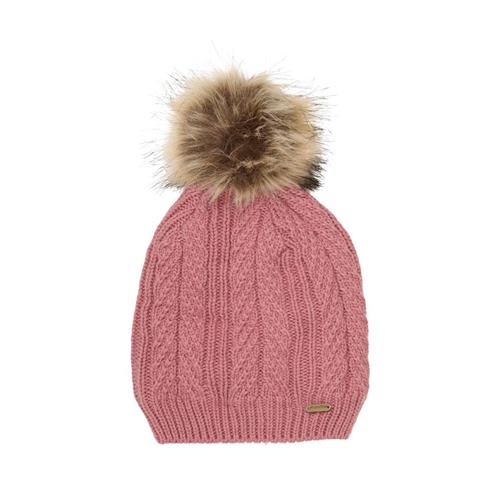 Minymo Hue i Dusty Rose med aftagelig imiteret pels 52 cm  Lyserød  52 cm  kvinde