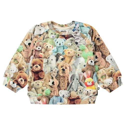 Molo GOTS Disc Sweatshirt Teddy Friends 74 cm  Beige  74 cm  Unisex