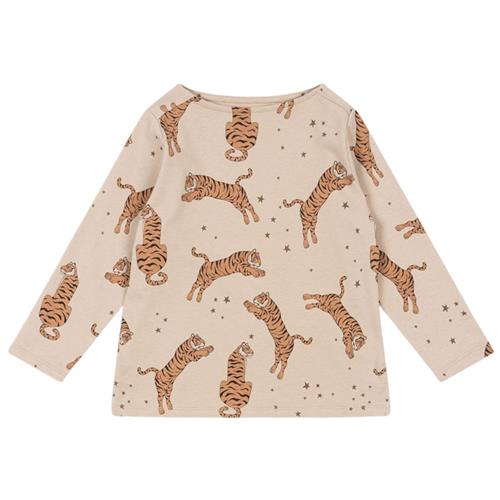 Konges Sløjd Drey Longsleeve Tee Gots Tiger 7-8 Y  Beige  7-8 år  Unisex