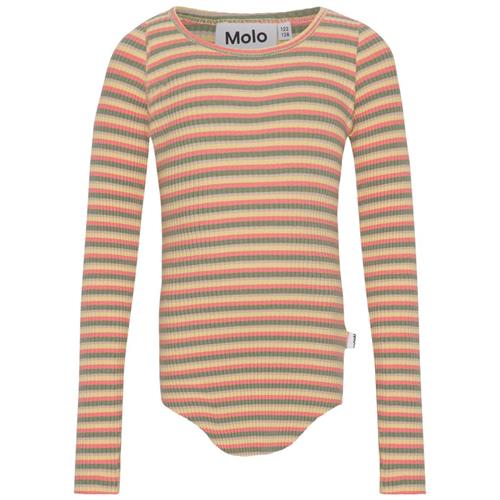 Molo GOTS Rochelle Langærmet T-shirt Sun Coral Moss 170/176 cm  Orange.  170/176 cm  kvinde
