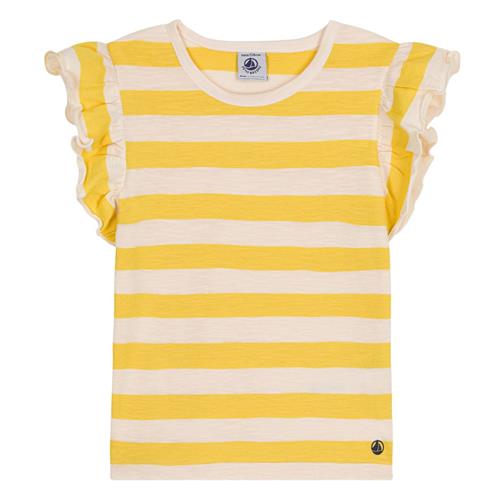 Petit Bateau Stribet T-shirt Gul 4 Y  Gul  4 år  kvinde