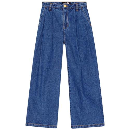 Molo Aeisha Jeans Mid Blue Denim 122 cm  Blå  122 cm  kvinde
