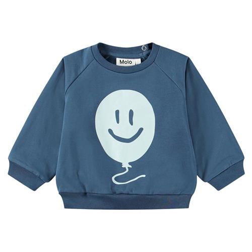 Molo GOTS Disc Sweatshirt Calm Fjord 86 cm  Blå  86 cm  Unisex