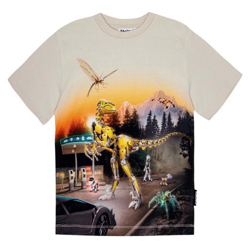 Molo GOTS Riley T-Shirt Virtual Scenery 104cm  Beige  104 cm  mand